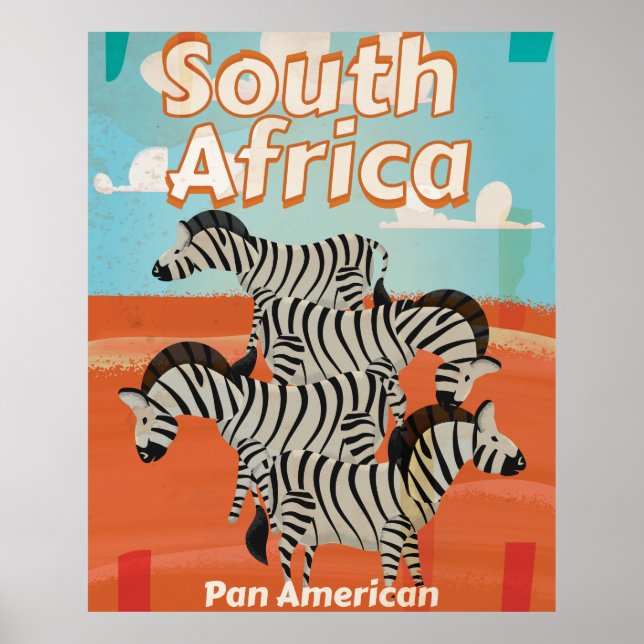South Africa Vintage Travel Poster (Front)