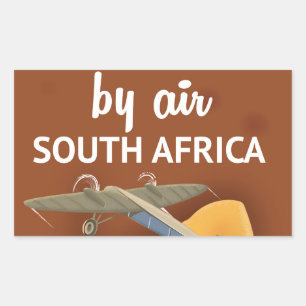 South Africa Vintage Travel poster Rectangular Sticker