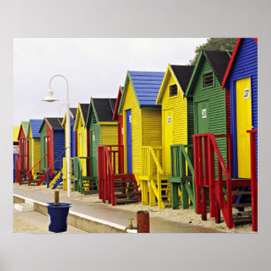 South Africa, Western Cape, St James. Colorful Poster