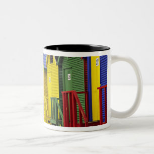 South Africa, Western Cape, St James. Colourful Two-Tone Coffee Mug