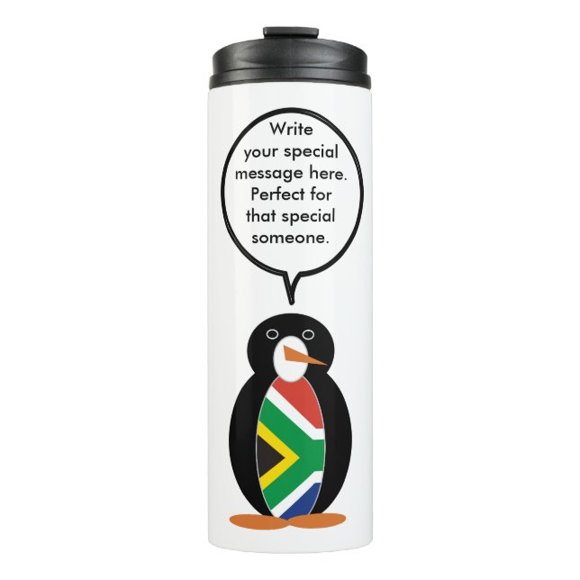 South Africa Wildlife Penguin Personalized Gift Thermal Tumbler (Front)
