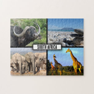 South Africa Wildlife Photo Collage Jigsaw Puzzle