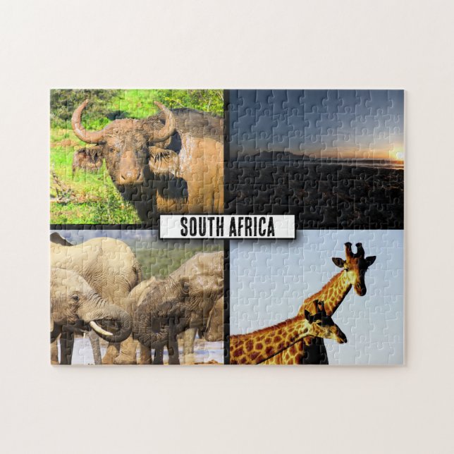 South Africa Wildlife Photo Collage Jigsaw Puzzle (Horizontal)