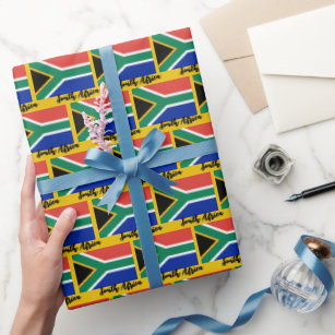 South Africa Wrapping Paper, African Flag patriot Wrapping Paper