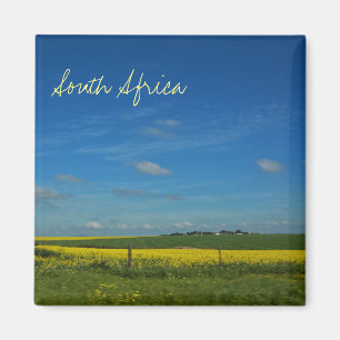 South Africa ZA Canola Field Landscape View Magnet