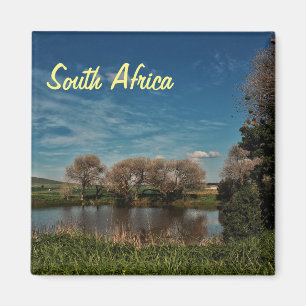 South Africa ZA Pond Trees Landscape View Magnet