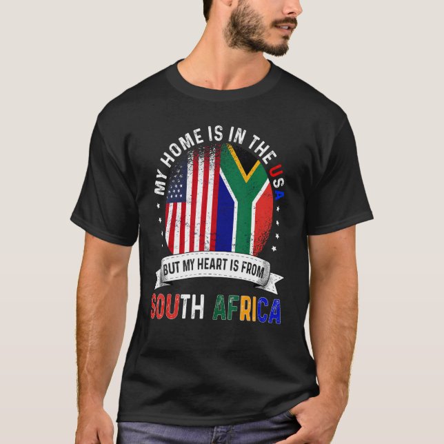 South African American Patriot Heart is from Afric T-Shirt (Front)