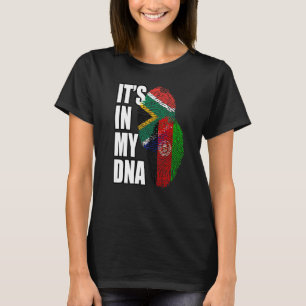 South African And Afghan Mix Dna Flag Heritage T-Shirt
