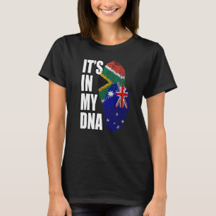 South African And Australian Mix DNA Flag Heritage T-Shirt