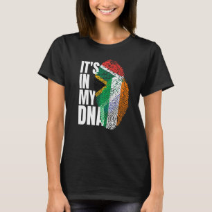 South African And Irish DNA Mix Heritage Flag T-Shirt