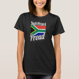 South African And Proud With South Africa Flag T-Shirt