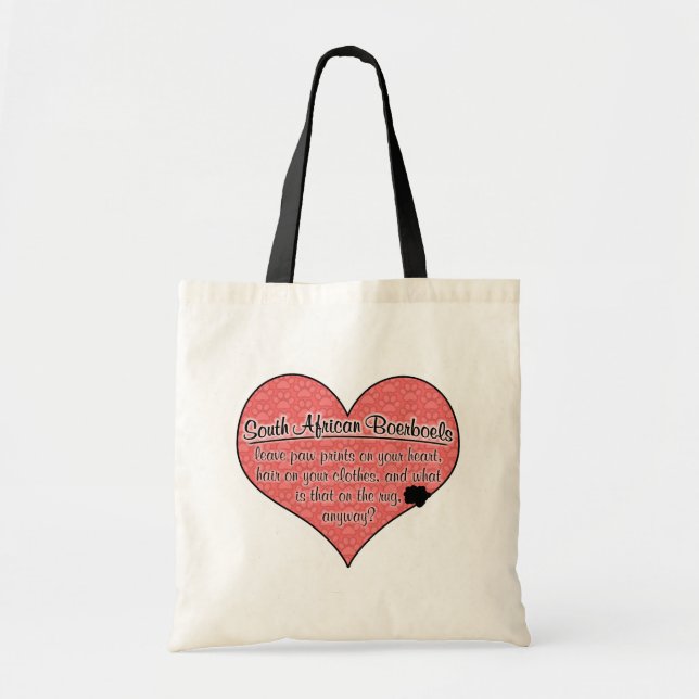 South African Boerboel Paw Prints Dog Humour Tote Bag (Front)