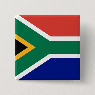 South African Flag 15 Cm Square Badge