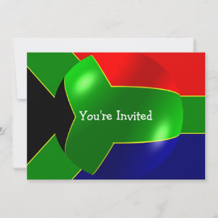 South African Flag Any Occasion Invitation