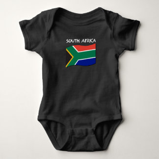 South African Flag Baby One Piece in Black II Bodysuit