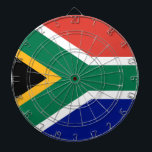 South African Flag Dartboard<br><div class="desc">This design features the national flag of South Africa (officially the Republic of South Africa), which is the southernmost country in Africa. About 80% of South Africans are of Black African ancestry, while the remaining population consists of large communities of European, Asian and multiracial ancestry. South Africa has three capital...</div>
