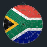 South African Flag Dartboard<br><div class="desc">This design features the national flag of South Africa (officially the Republic of South Africa), which is the southernmost country in Africa. About 80% of South Africans are of Black African ancestry, while the remaining population consists of large communities of European, Asian and multiracial ancestry. South Africa has three capital...</div>