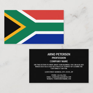 South African Flag, Flag of South Africa Business Card