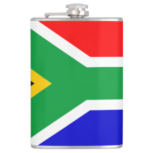 South African Flag Hip Flask