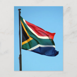 south african flag postcard