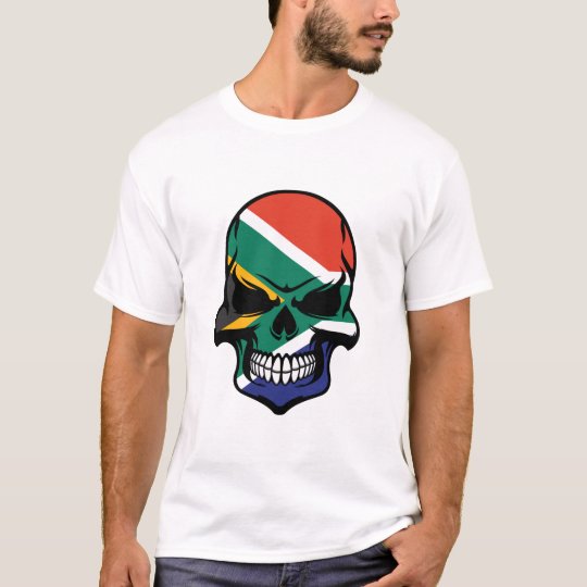South African Flag Skull T-Shirt