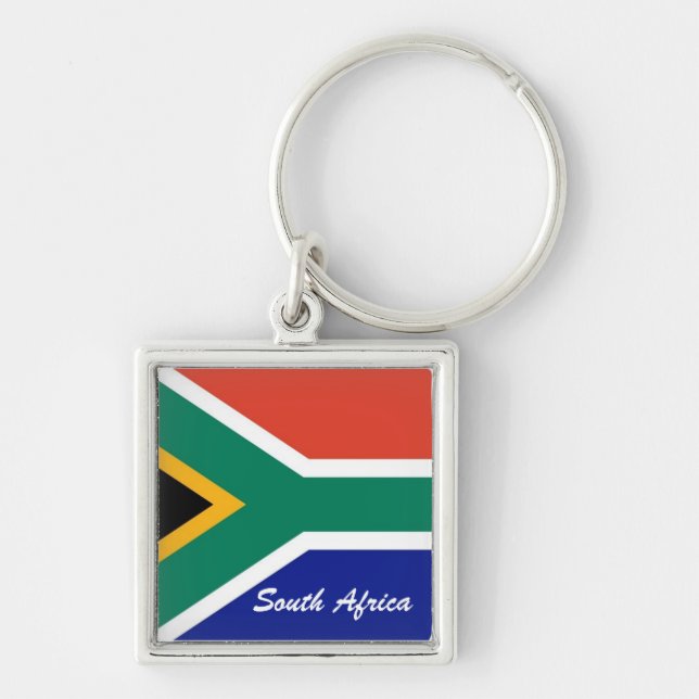 South African flag square flag Key Ring (Front)