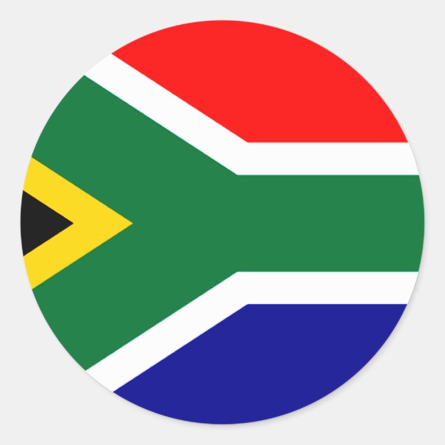 South African Flag T-shirts and Gifts Classic Round Sticker (Front)