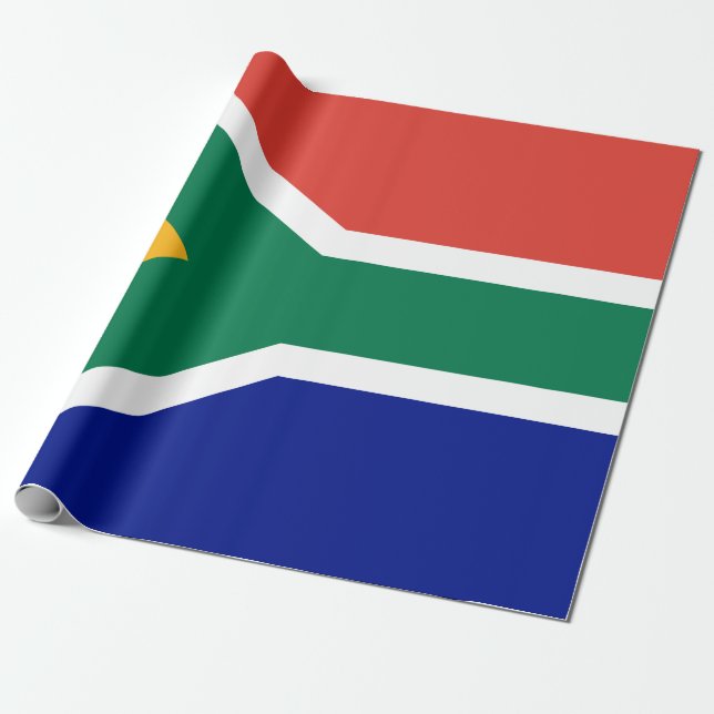 South African Flag Wrapping Paper (Unrolled)