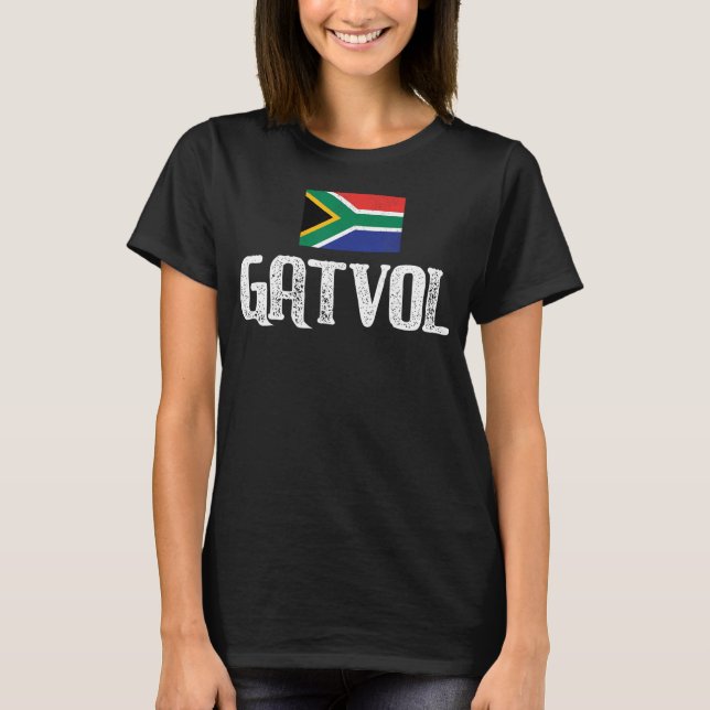 South African Gatvol Funny Braai Rugby Saffa T Shi T-Shirt (Front)