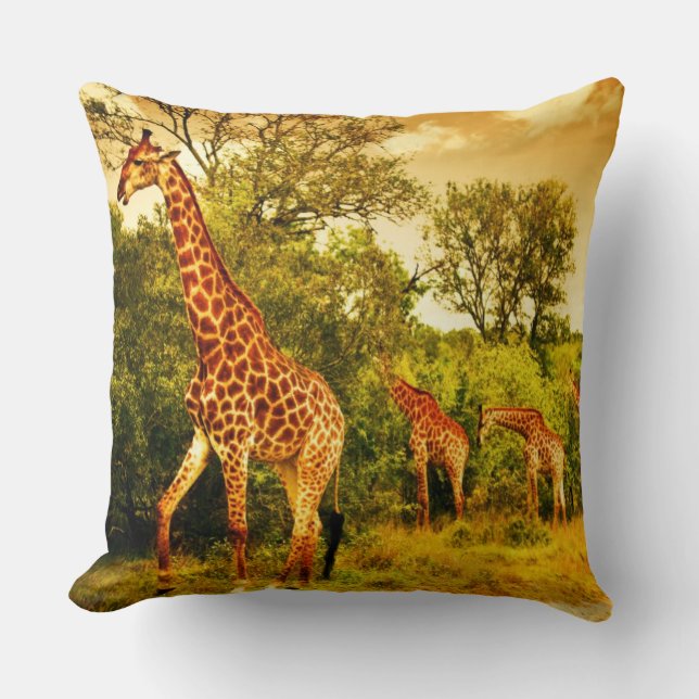 South African giraffes Cushion (Front)