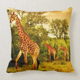 South African giraffes Cushion