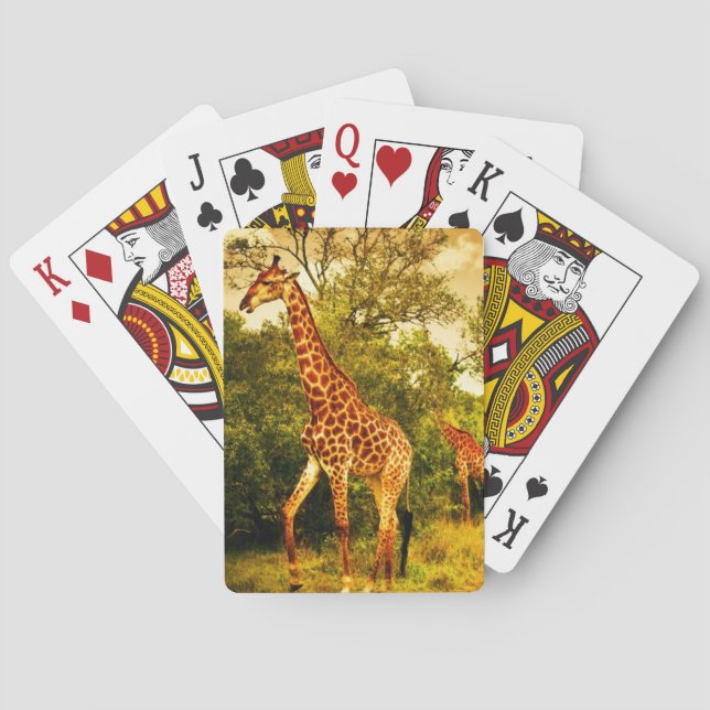 South African giraffes Playing Cards (Back)