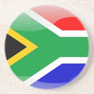 South African glossy flag Coaster