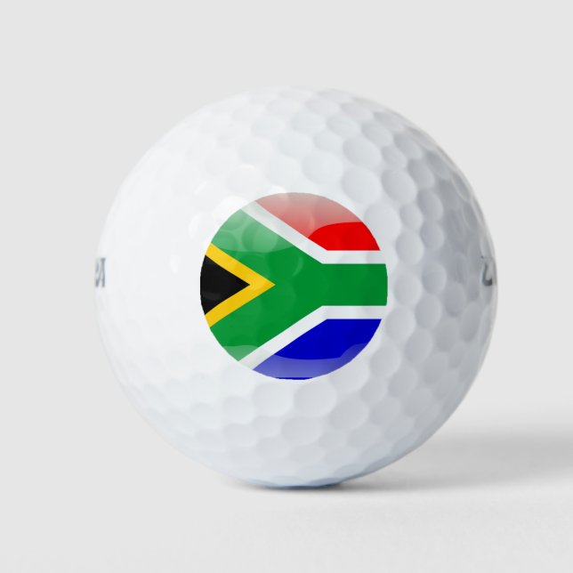 South African glossy flag Golf Balls (Front)
