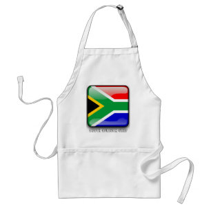 South African glossy flag Standard Apron