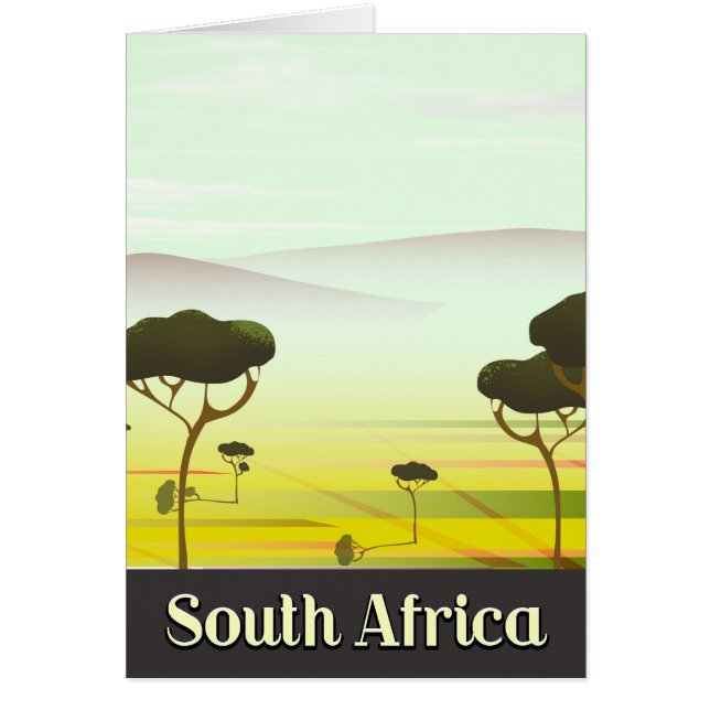 South African landscape evening travel poster (Front)