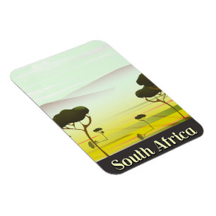 South African landscape evening travel poster Magnet