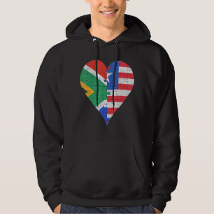 South African Liberian Flag Heart Hoodie