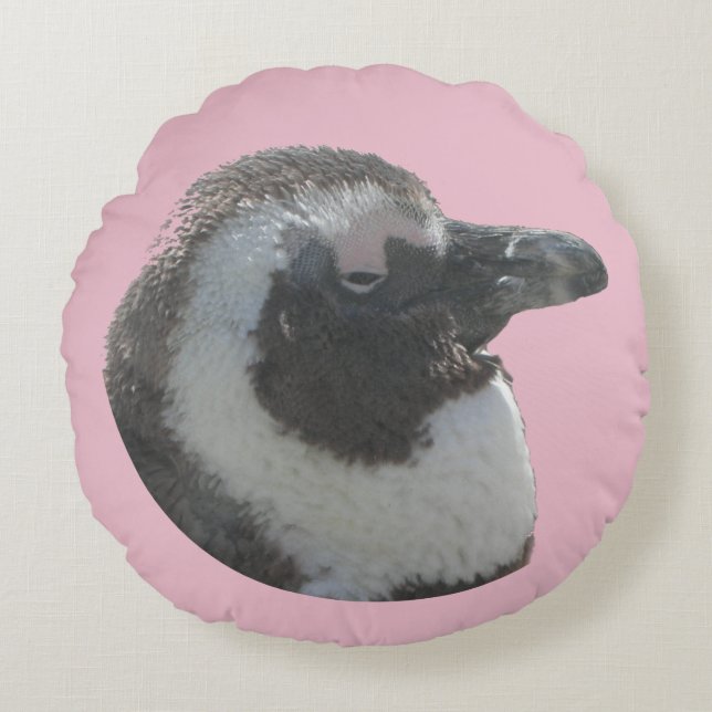 South African Penguin Cust. Round Pillow (Front)