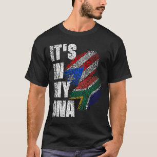 South African Puerto Rican DNA Heritage Flag T-Shirt
