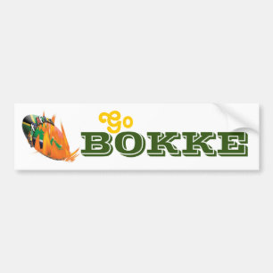 "South African" rugby supporters "Go Bokke" Bumper Sticker