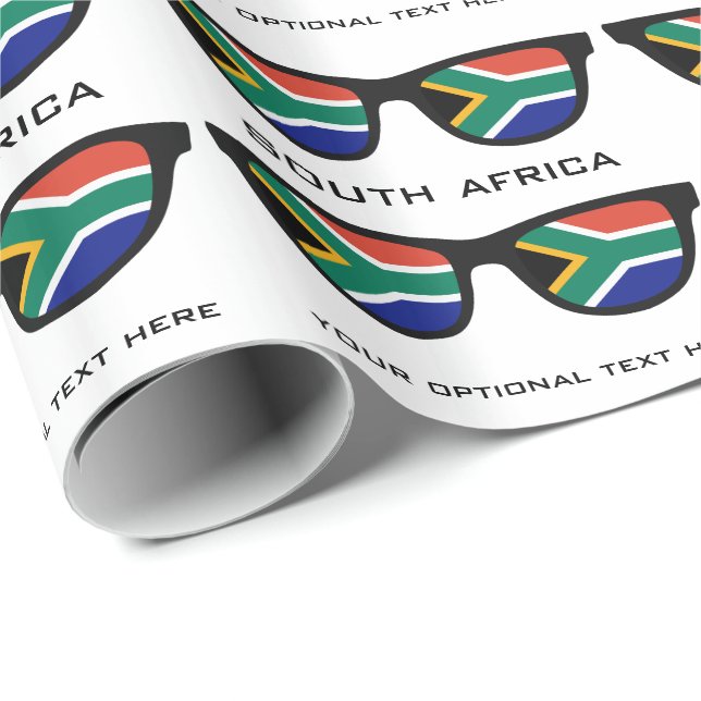 South African Shades custom text & colour gift wra Wrapping Paper (Roll Corner)