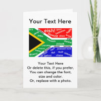 South African Slang Greeting Card - Customisable