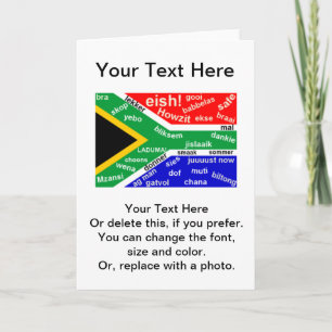 South African Slang Greeting Card - Customisable