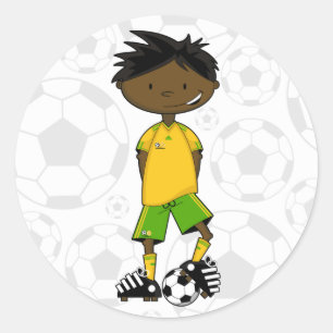 South African Soccer Boy Sticker