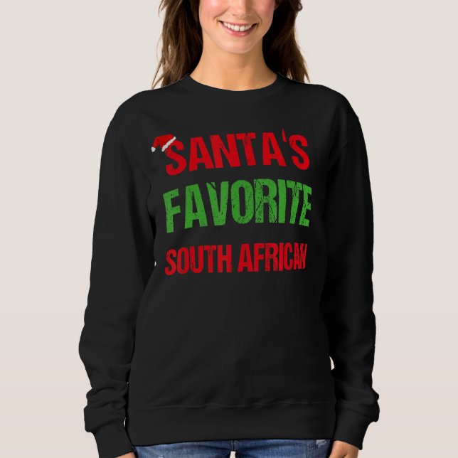 South African  South Africa Pajama Christmas Sweatshirt (Front)