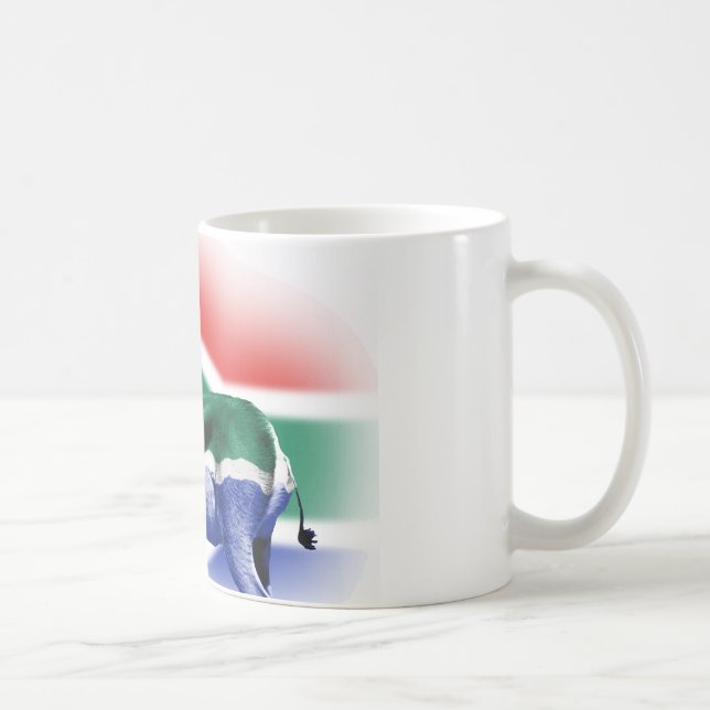 South African Springbock Flag Coffee Mug (Right)