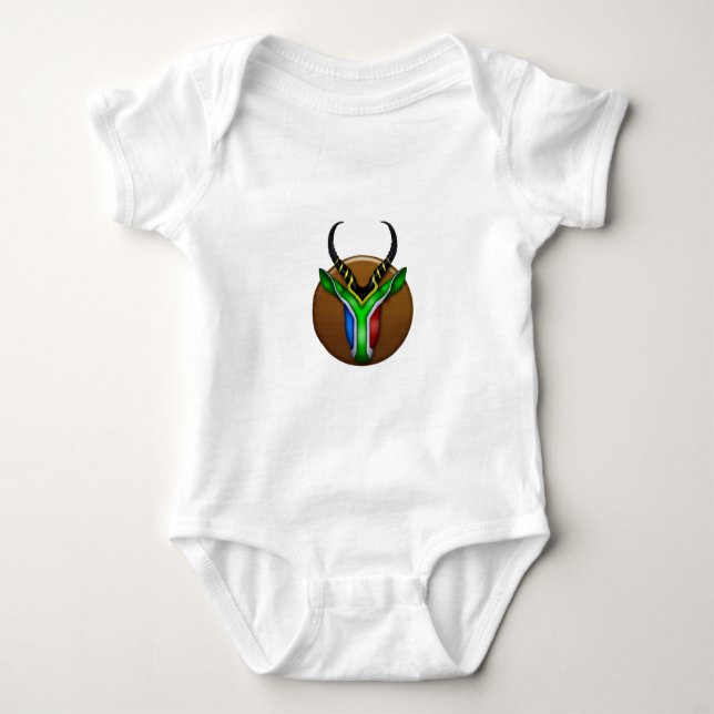 South African Springbok Baby Bodysuit (Front)