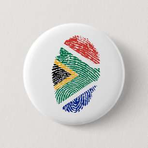 South African touch fingerprint flag 6 Cm Round Badge