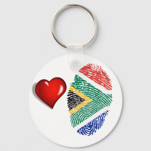 South African touch fingerprint flag Key Ring
